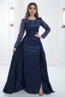 فستان تفتا شانتون أستريتش مشغول بالترتر 