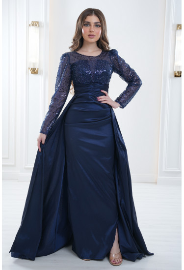 فستان تفتا شانتون أستريتش مشغول بالترتر 