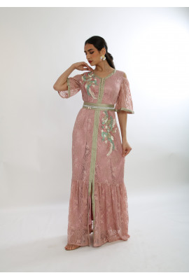 جلابية مغربي انيق من خامة الدانتيل 