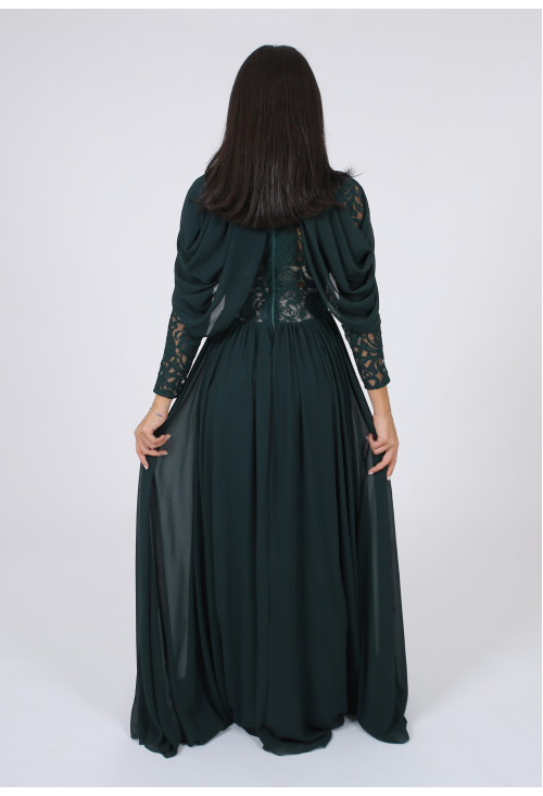 فستان طويل كلاسيك من خامة الشيفون 