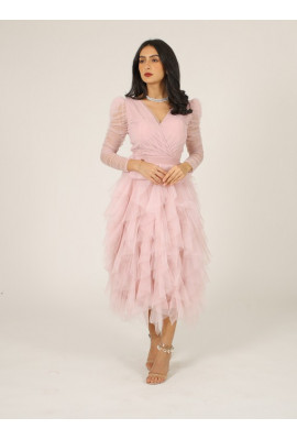 فستان قصير انيق ومميز بأكمام 