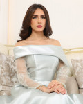 فستان كلاسيكي مميز بأكمام طويلة 