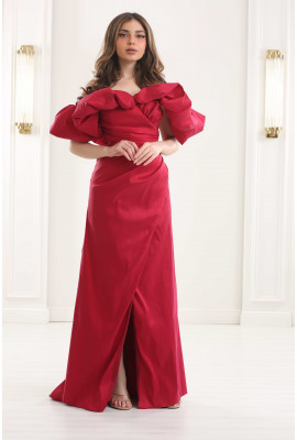 فستان سهرة من خامة الساتان 