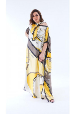 جلابية مشجرة واسعه بنقشه جميله