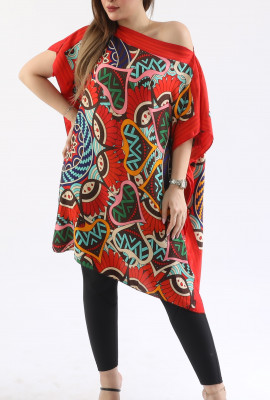 بلوزة يومية مشجرة بنقشه جميله1