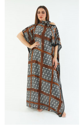 جلابية مشجرة واسعه بنقشه جميله